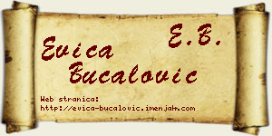 Evica Bucalović vizit kartica